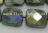CLB690 15.5 inches 20mm faceted square AB-color labradorite beads