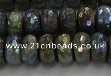 CLB759 15.5 inches 7*12mm faceted rondelle AB-color labradorite beads