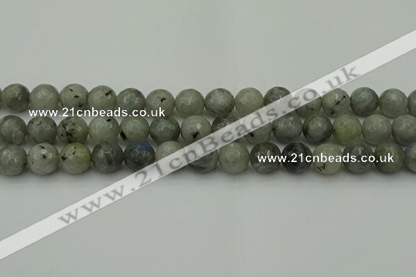 CLB864 15.5 inches 12mm faceted round AB grade labradorite beads