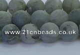 CLB874 15.5 inches 10mm round matte labradorite gemstone beads