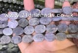 CLB888 15.5 inches 12*16mm oval matte labradorite beads wholesale