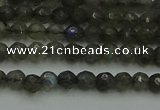CLB900 15.5 inches 4mm faceted round labradorite gemstone beads