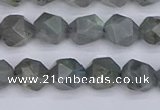 CLB981 15.5 inches 6mm faceted nuggets labradorite beads wholesale