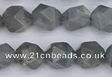 CLB983 15.5 inches 10mm faceted nuggets labradorite beads wholesale