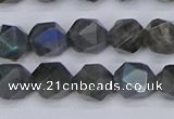 CLB987 15.5 inches 8mm faceted nuggets labradorite beads wholesale