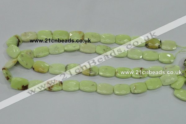 CLE63 15.5 inches 13*18mm faceted rectangle lemon turquoise beads