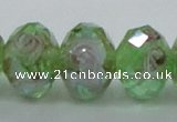 CLG16 13.5 inches 9*12mm faceted rondelle handmade lampwork beads
