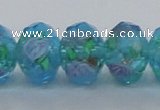 CLG23 13.5 inches 9*12mm faceted rondelle handmade lampwork beads