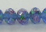 CLG27 15 inches 8*10mm faceted rondelle handmade lampwork beads