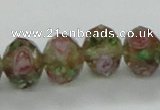 CLG35 15 inches 8*10mm faceted rondelle handmade lampwork beads
