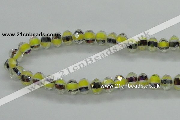CLG36 14 inches 8*10mm faceted rondelle handmade lampwork beads