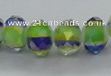 CLG38 14 inches 8*10mm faceted rondelle handmade lampwork beads