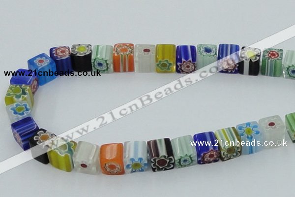CLG512 16 inches 10*10mm cube lampwork glass beads wholesale