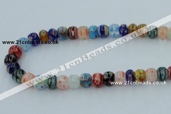 CLG571 16 inches 8*10mm rondelle lampwork glass beads wholesale
