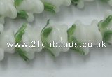 CLG796 15.5 inches 11*13mm rose lampwork glass beads wholesale