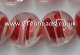 CLG852 15.5 inches 18mm round lampwork glass beads wholesale