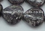 CLI04 15.5 inches 25*25mm heart natural lilac jasper beads wholesale