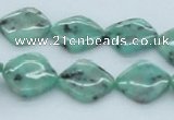CLJ04 15.5 inches 16*16mm diamond sesame jasper beads wholesale
