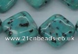 CLJ05 15.5 inches 20*20mm diamond sesame jasper beads wholesale