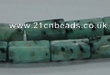 CLJ16 15.5 inches 10*20mm faceted column sesame jasper beads wholesale