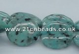 CLJ18 15.5 inches 30mm flat round sesame jasper beads wholesale
