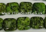 CLJ270 15.5 inches 16*16mm square dyed sesame jasper beads wholesale
