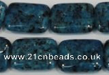 CLJ295 15.5 inches 15*20mm rectangle dyed sesame jasper beads wholesale