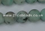 CLJ415 15.5 inches 14mm round matte sesame jasper beads wholesale
