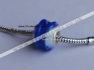 CLP50 30pcs 12*15mm cylinder silver plated core lampwork European beads