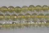 CLQ162 15.5 inches 8mm faceted round natural lemon quartz beads