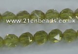 CLQ303 15.5 inches 10mm faceted nuggets lemon quartz beads
