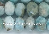 CLR104 15.5 inches 5*9mm faceted rondelle larimar gemstone beads