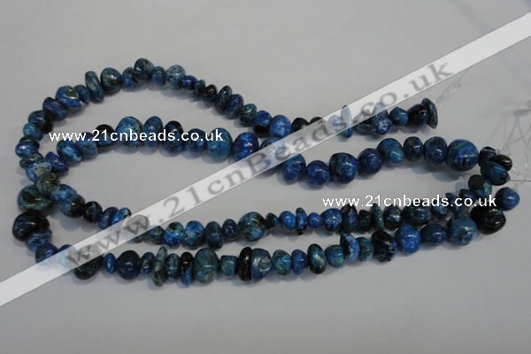 CLR315 15.5 inches 6*12mm nuggets dyed larimar gemstone beads