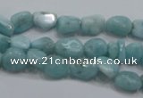 CLR33 15.5 inches 7*8mm nugget natural larimar gemstone beads