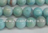 CLR352 15.5 inches 8mm round dyed larimar gemstone beads