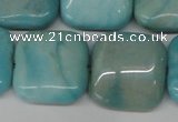 CLR385 15.5 inches 20*20mm square dyed larimar gemstone beads
