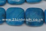 CLR436 15.5 inches 25*25mm square dyed larimar gemstone beads