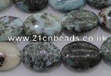 CLR55 15.5 inches 13*18mm oval natural larimar gemstone beads