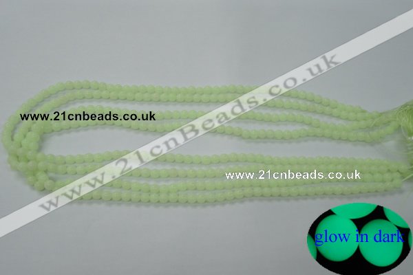 CLU01 15.5 inches 4mm round luminous stone beads wholesale