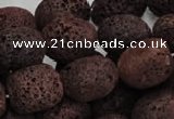 CLV207 15.5 inches 15*20mm freeform coffee natural lava beads wholesale
