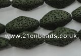 CLV397 15.5 inches 14*22mm diamond dyed lava beads wholesale