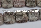 CMB20 15.5 inches 16*16mm square natural medical stone beads