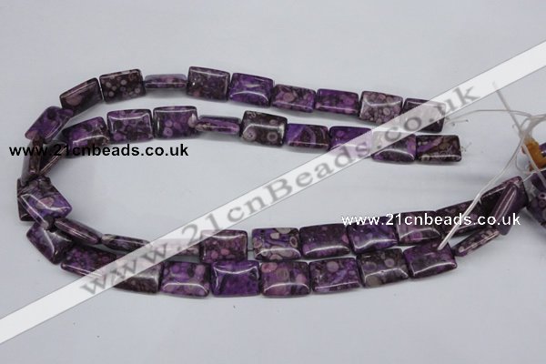 CMB40 15.5 inches 13*18mm rectangle dyed natural medical stone beads