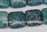 CMB54 15.5 inches 20*20mm square dyed natural medical stone beads