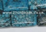 CMB59 15.5 inches 20*30mm rectangle dyed natural medical stone beads