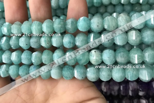 CME211 15.5 inches 7*9mm - 8*10mm pumpkin amazonite beads