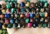 CME257 15.5 inches 10*11mm - 11*12mm pumpkin mixed tiger eye beads