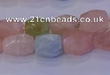 CMG229 15.5 inches 10*12mm - 12*16mm faceted nuggets morganite beads