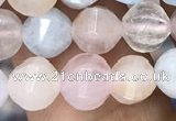 CMG307 15.5 inches 6mm faceted round morganite beads