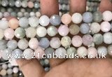 CMG347 15.5 inches 10mm faceted round morganite beads wholesale